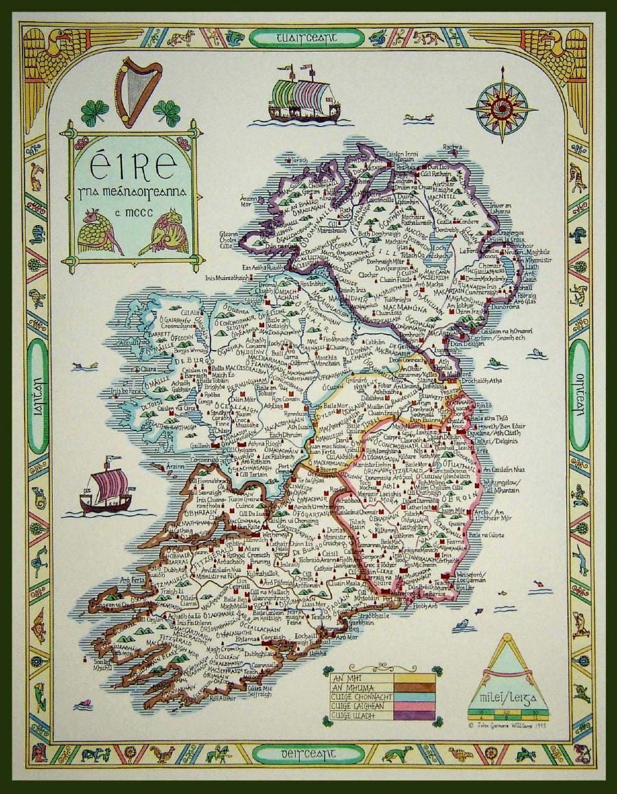peta abad pertengahan ireland