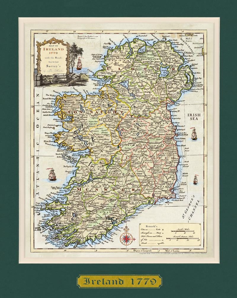 peta berbingkai peta ireland