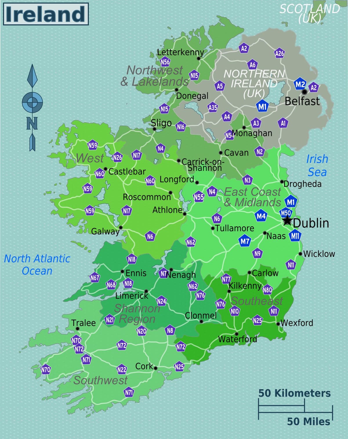peta - peta berwarna-warni ireland