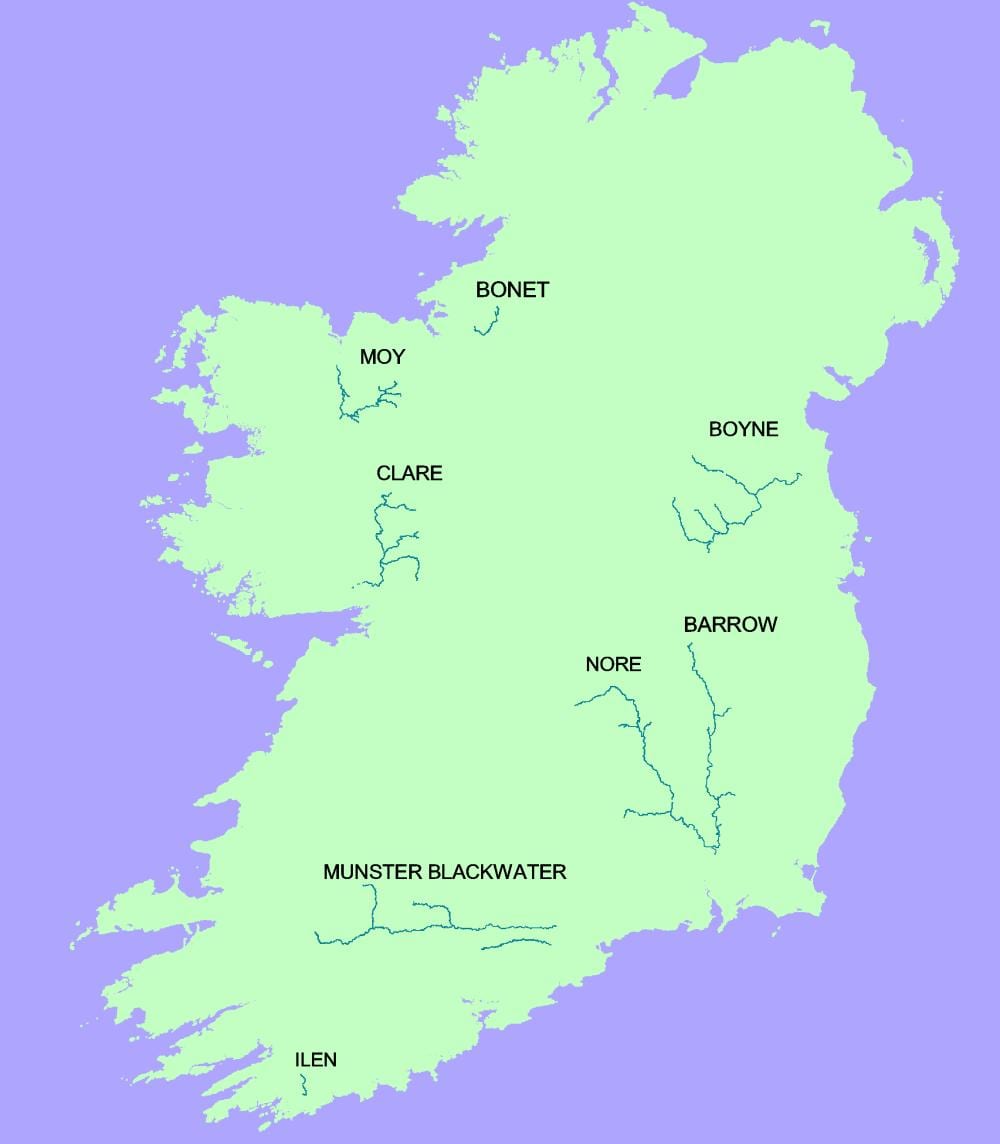 peta blackwater sungai ireland