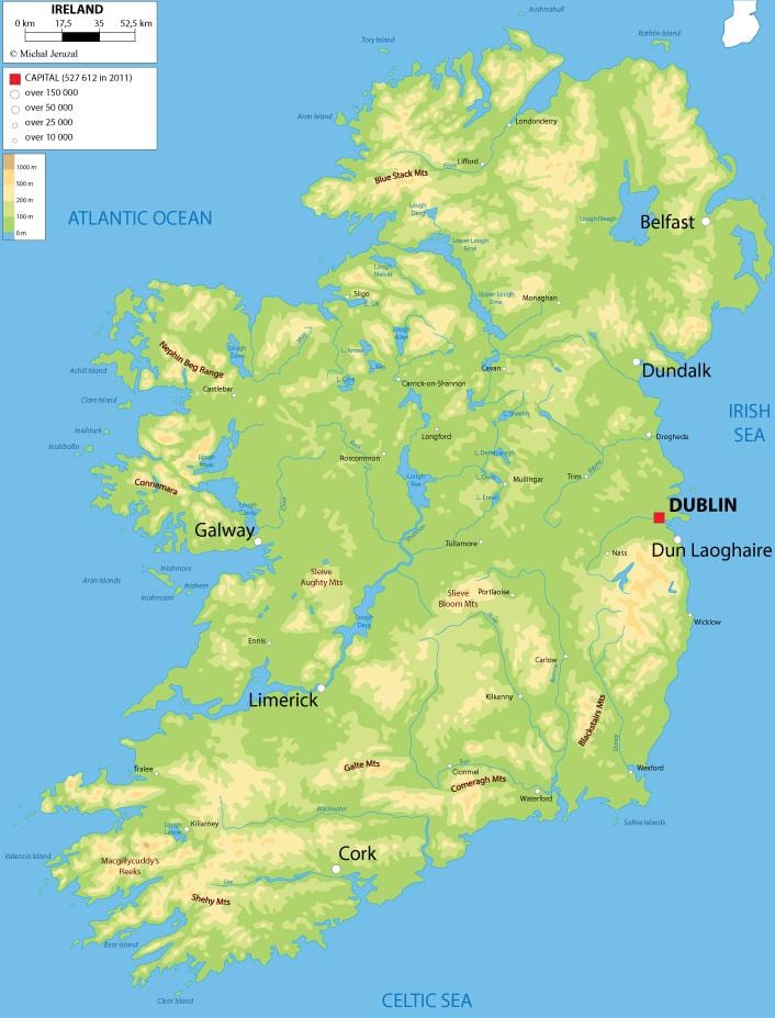 bantuan peta ireland