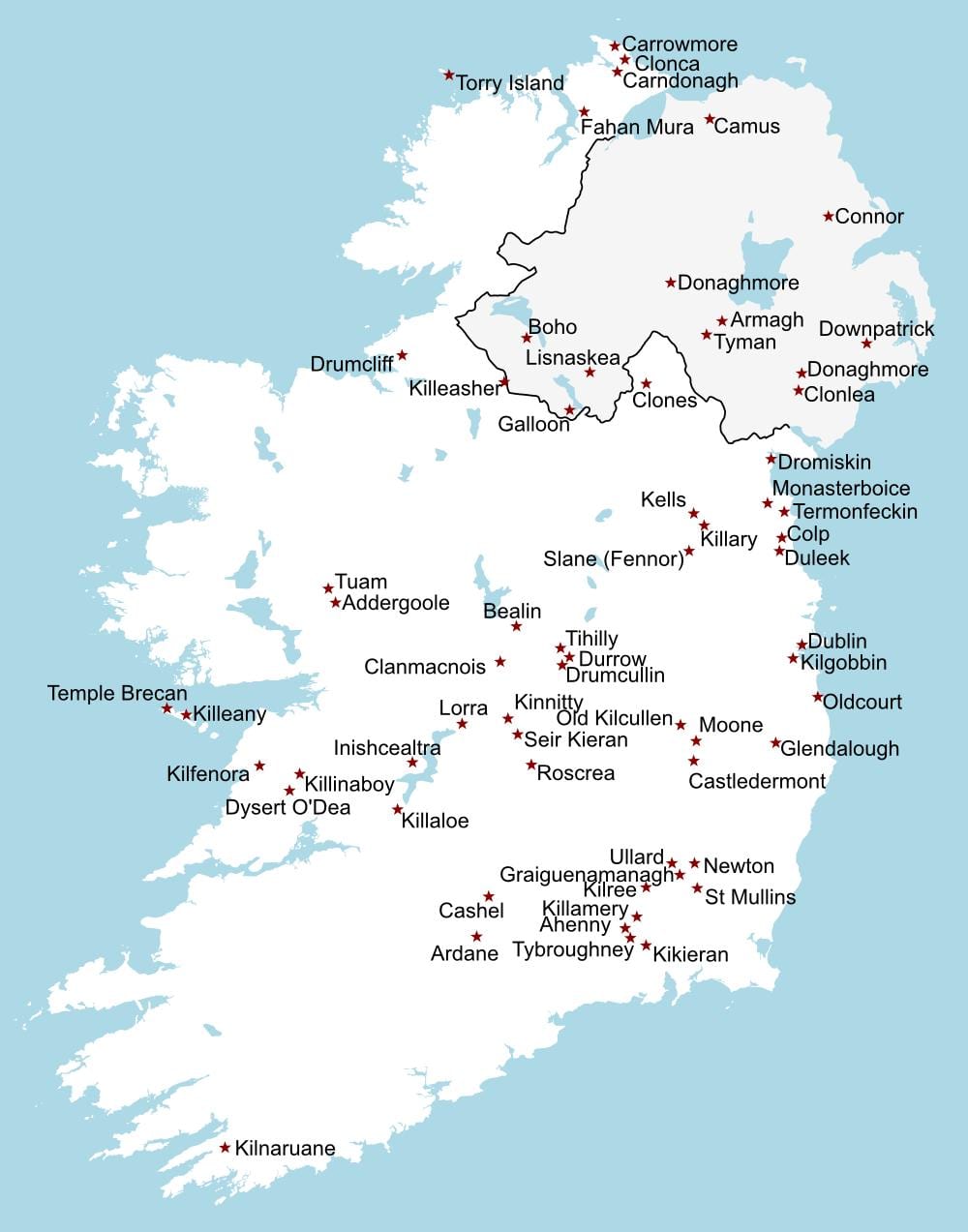 ireland bersiar-siar peta