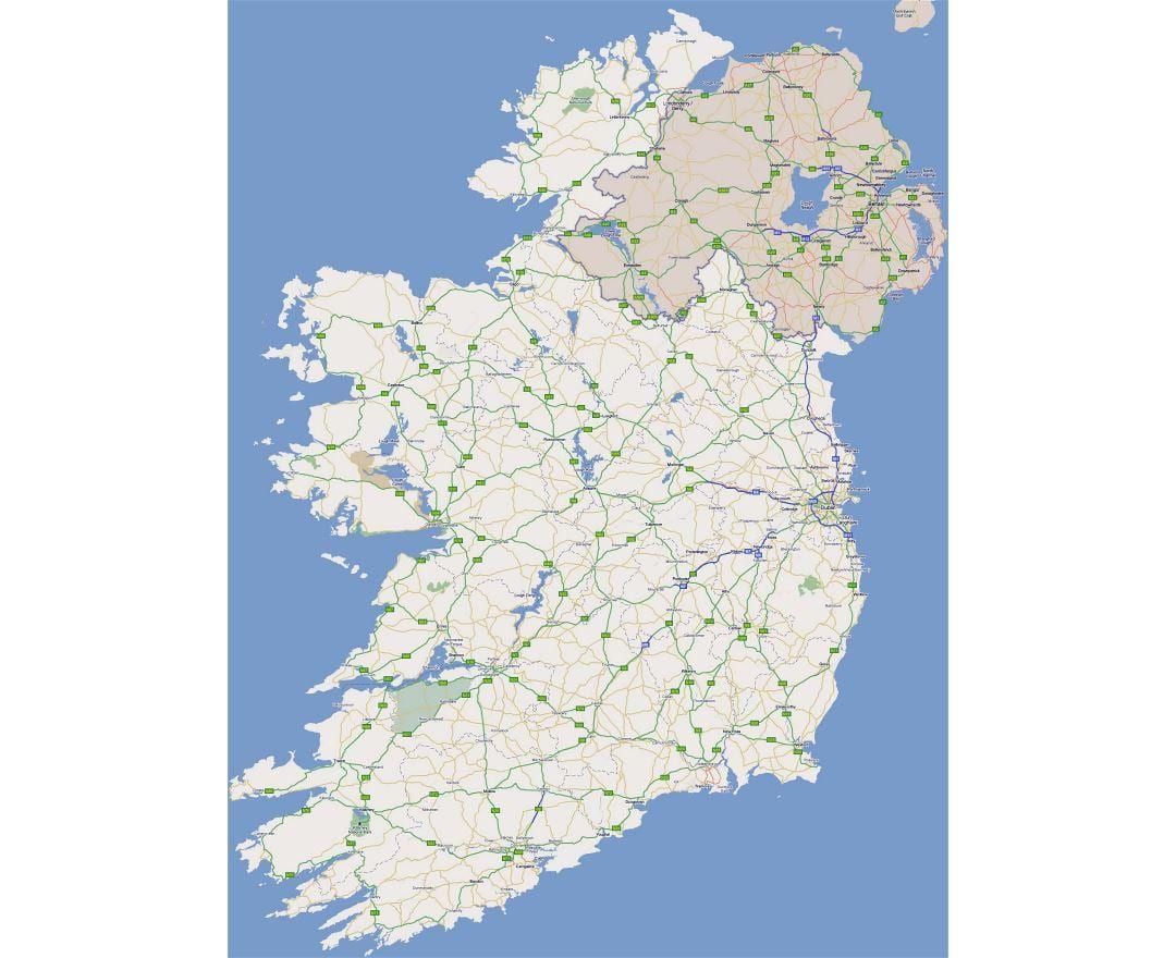 jalan terbaik peta ireland