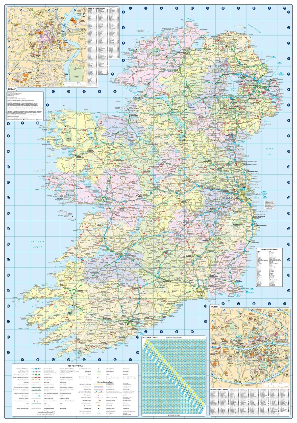 peta - peta jarak ireland