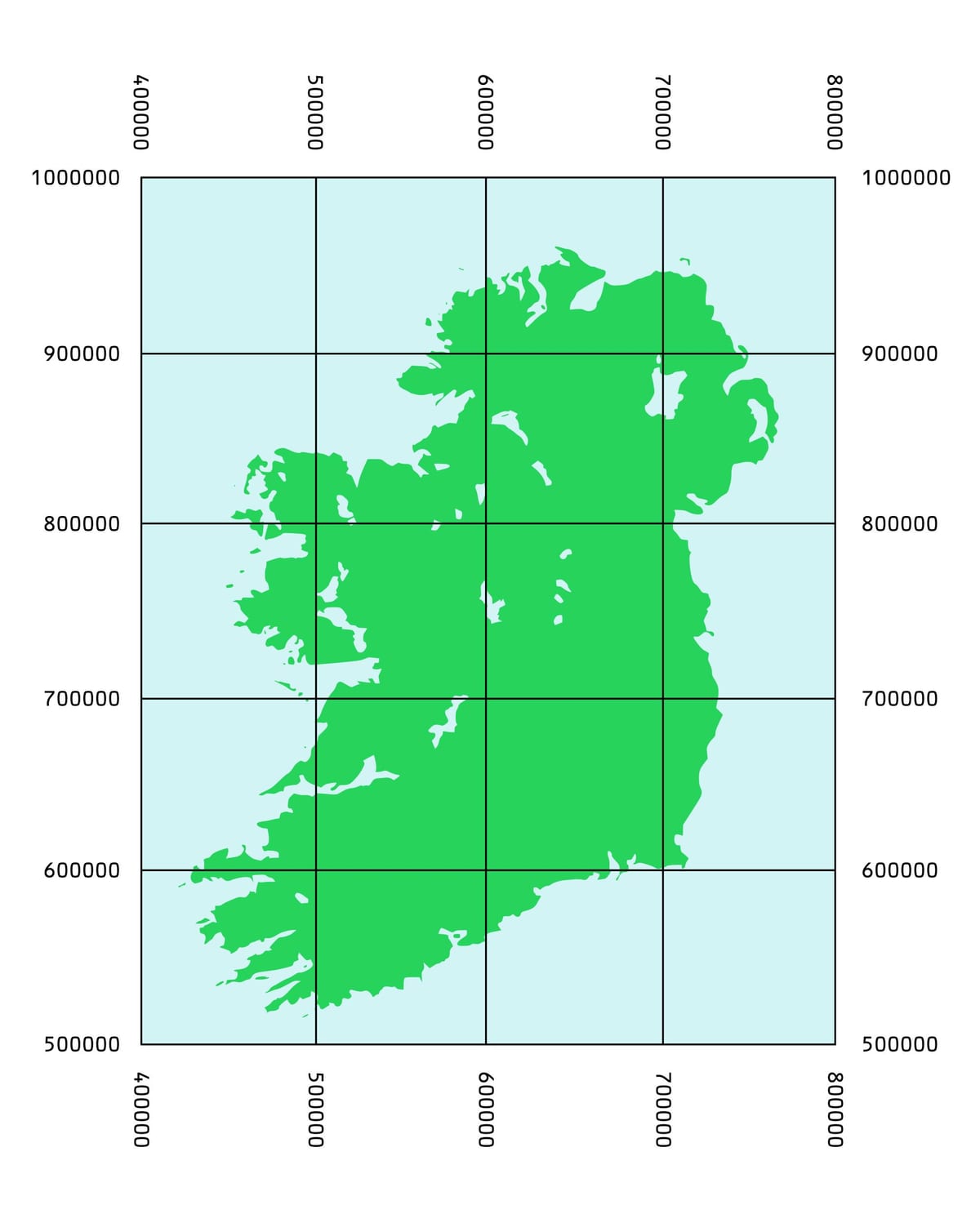 peta koordinat ireland