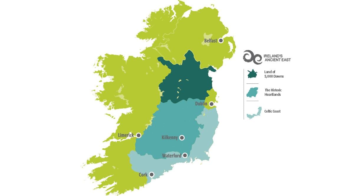 peta - peta ireland pantai timur