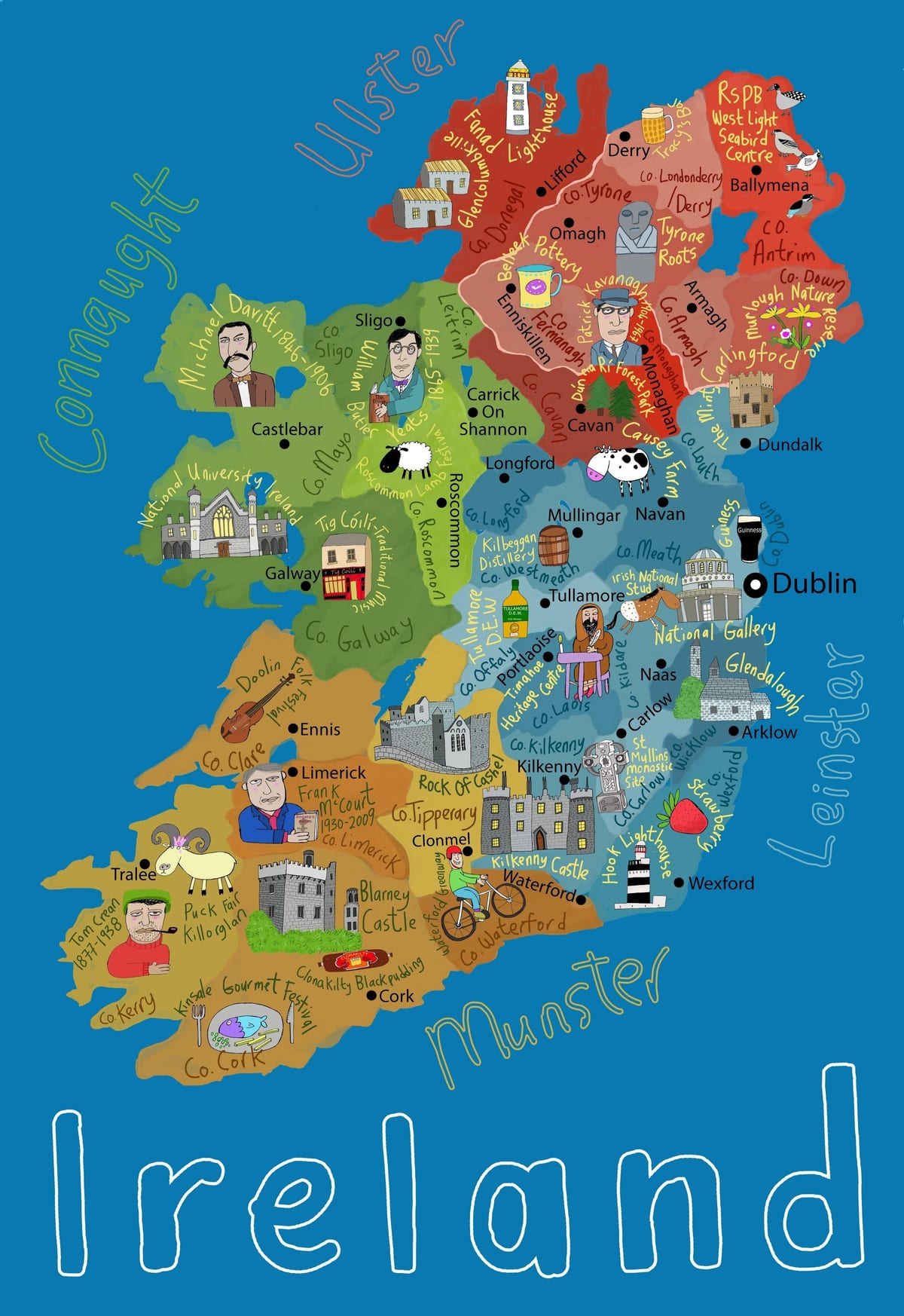 kartun peta ireland