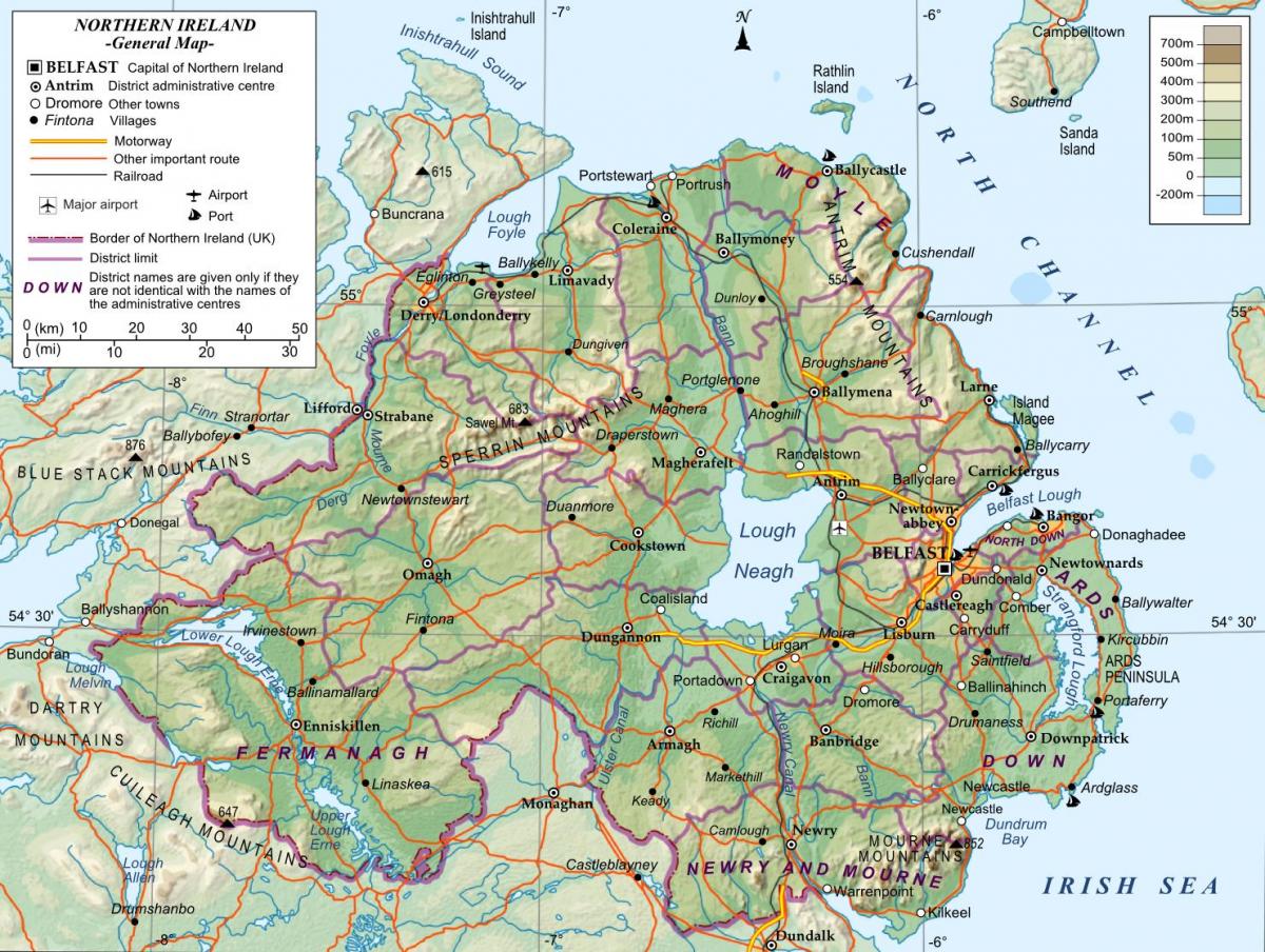 peta ireland utara