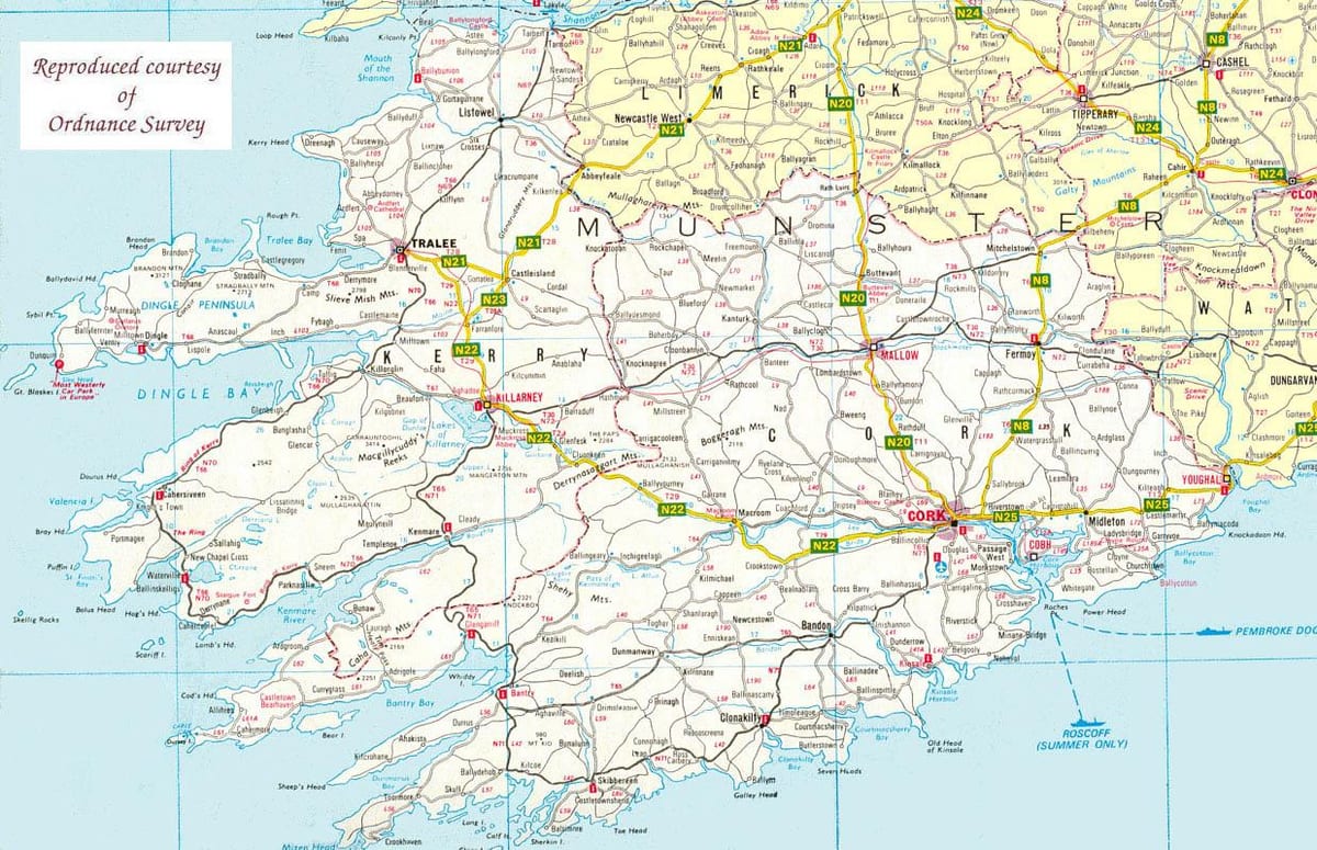 peta - peta utara barat ireland