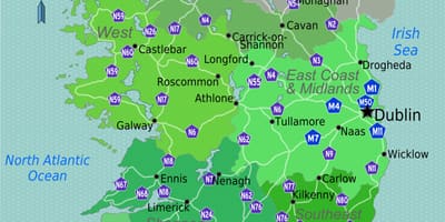 Peta - peta berwarna-warni ireland