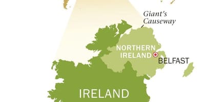 Peta dari emerald isle ireland