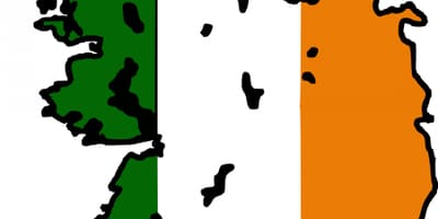 Peta ireland bendera