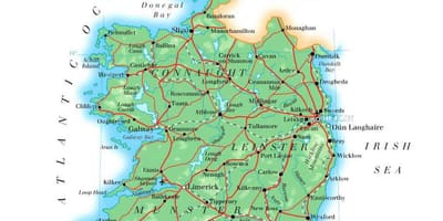 Peta ketinggian ireland 