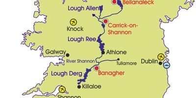 Peta ireland sungai dan gunung