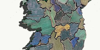 Peta kayu peta ireland