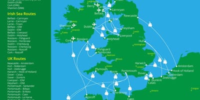 Peta laluan feri ke ireland