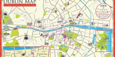 Peta dublin ireland tarikan pelancong