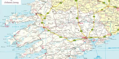 Peta - peta utara barat ireland