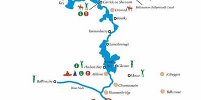 Peta dari sungai shannon peta ireland
